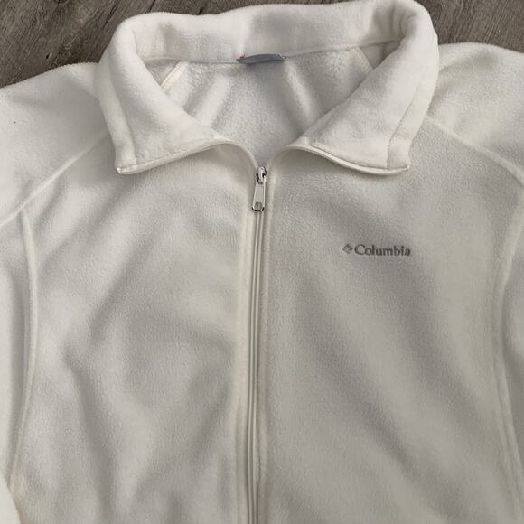 Columbia Benton Springs Jacket Full Zip Fleece Womens Plus 3X Ivory Cream - Picture 3 of 7